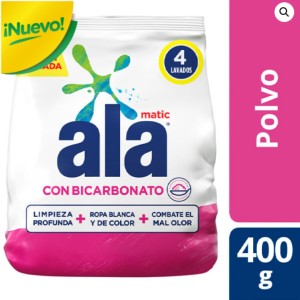 ALA JABON EN POLVO x 400gr MATIC c/bicarbonato